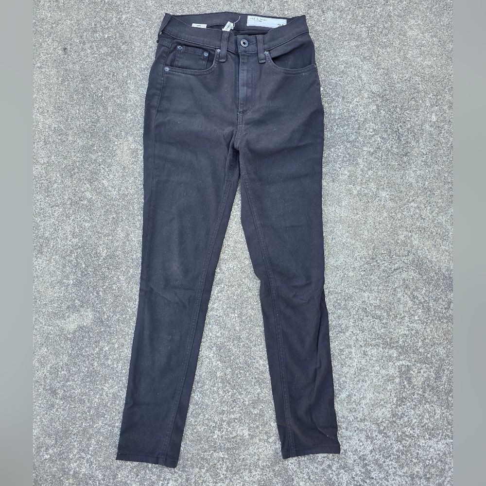 Rag & Bone Black High Rise Skinny Jeans